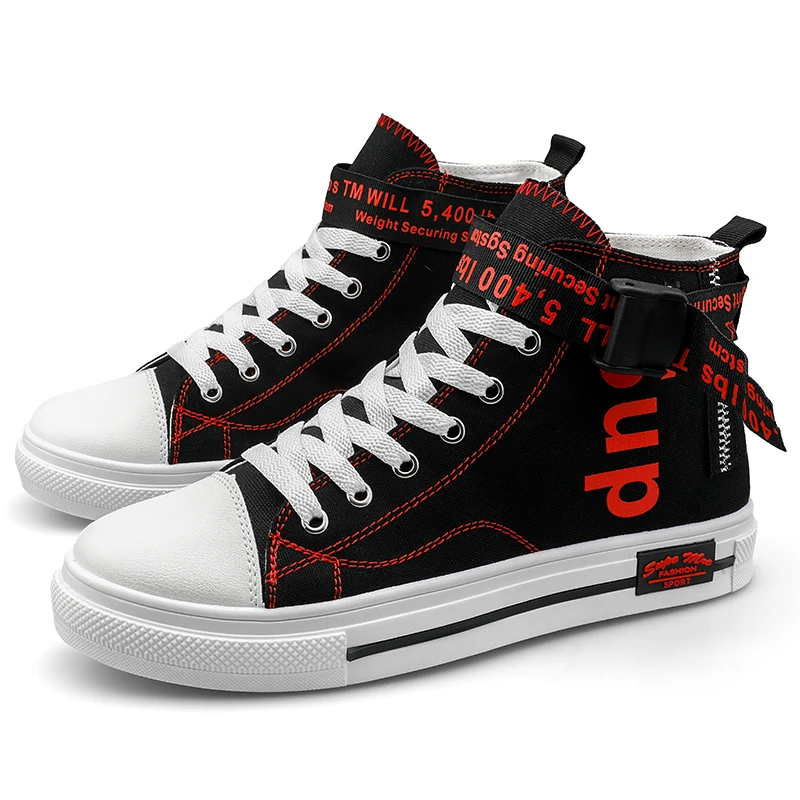wholesale classic resurrection black casual shoes custom canvas shoes vulcanized men footwear, Black/black red
wholesale classic resurrection black casual shoes custom canvas shoes vulcanized men footwear, Black/black red