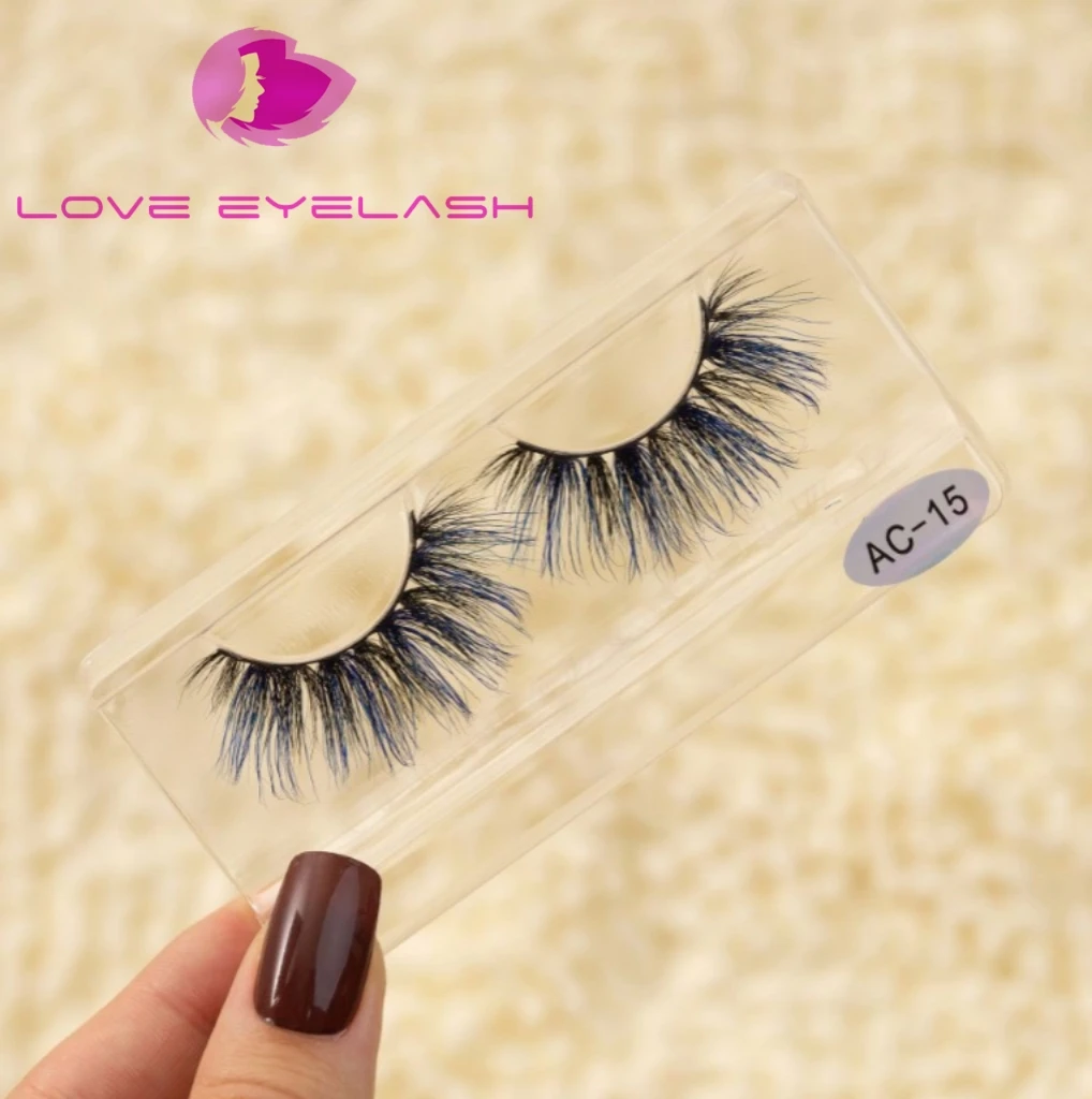 2021 hot sale 3D colorful mink false eyelashes for makeup 
2021 hot sale 3D colorful mink false eyelashes for makeup