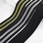 Deepeel KY183 5CM DIY Sewing Decor Polyester Webbing Striped Elastic Band For Garment