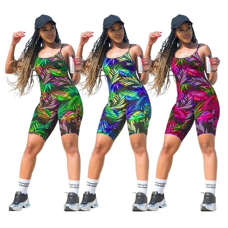 Club Fitness Playsuit Leaf Print Jumpsuit Women Sexy 2021 Spaghetti Strap Short Bodycon Jumpsuit Romper Party Outfit, As picture
Club Fitness Playsuit Leaf Print Jumpsuit Women Sexy 2021 Spaghetti Strap Short Bodycon Jumpsuit Romper Party Outfit, As picture