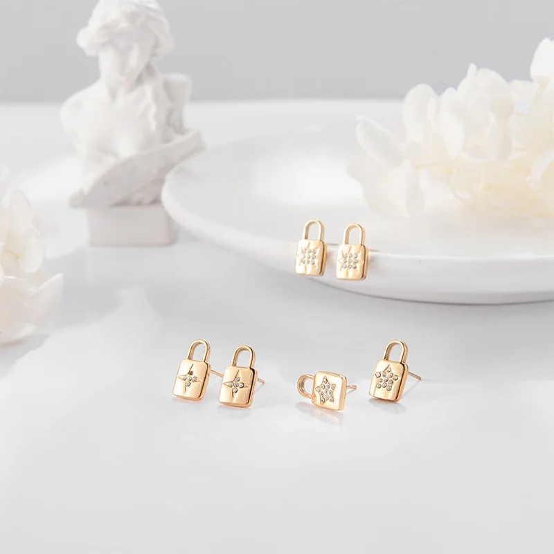 Real Gold Plated Stainless Steel Sky Element Stud Earrings Moon Star Pattern Steel Lock Stud Earrings, Picture
Real Gold Plated Stainless Steel Sky Element Stud Earrings Moon Star Pattern Steel Lock Stud Earrings, Picture