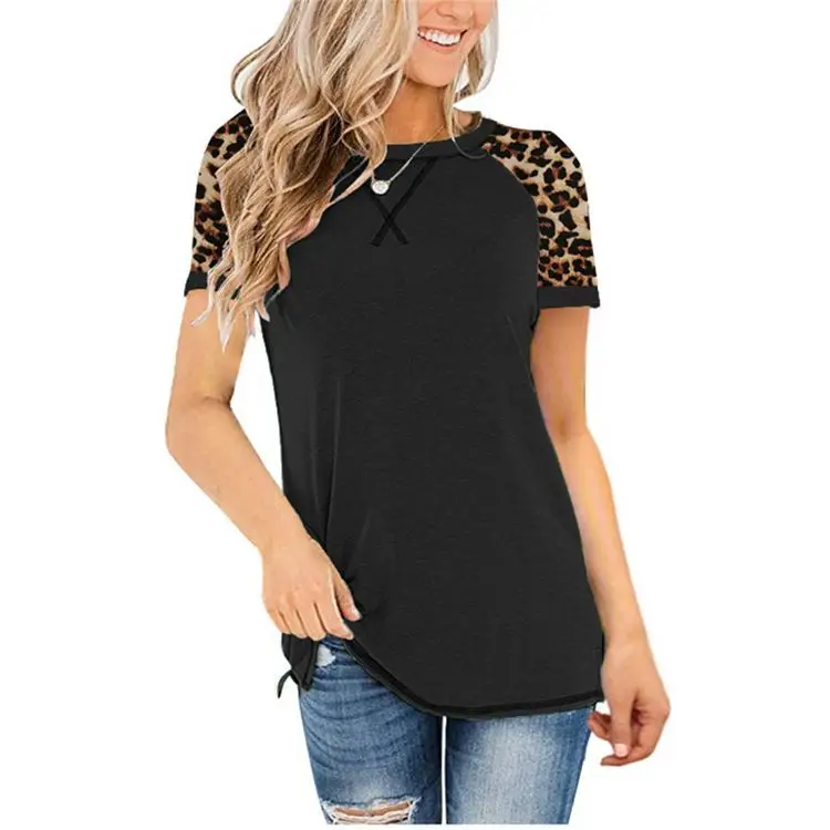 Newest Leopard Print Women Tops Stitching Round Neck Short Sleeve Casual T-Shirt Blouse Woman
Newest Leopard Print Women Tops Stitching Round Neck Short Sleeve Casual T-Shirt Blouse Woman