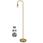 Industrial LED Floor Lamp for Living Room Bedroom Reading Office Metal Minimalist Standing Lamp UL Certified Gold
