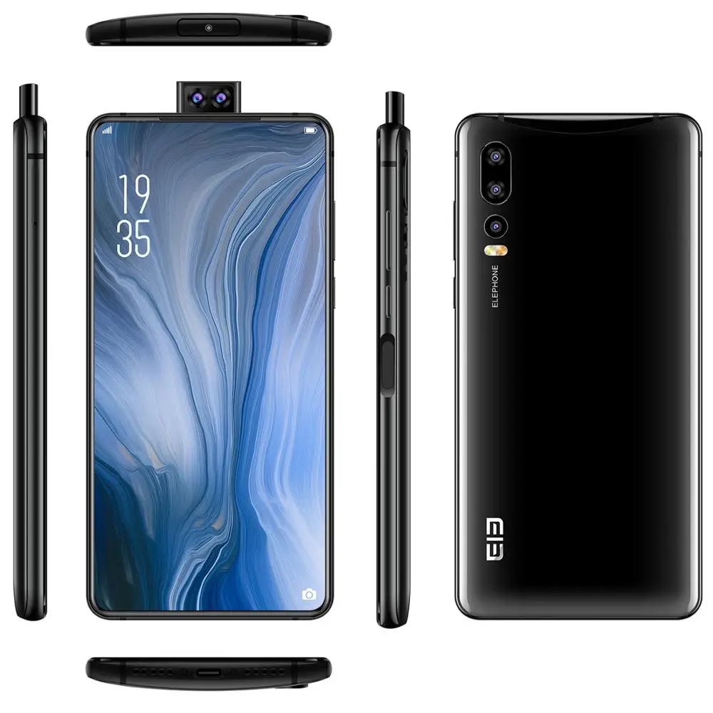 

Awesome!!Elephone U2 16MP Camera 6.26" FHD+ Screen Android 9.0 MTK6771T Octa Core 4GB+64GB Face ID 4G smartphone, Black, blue
