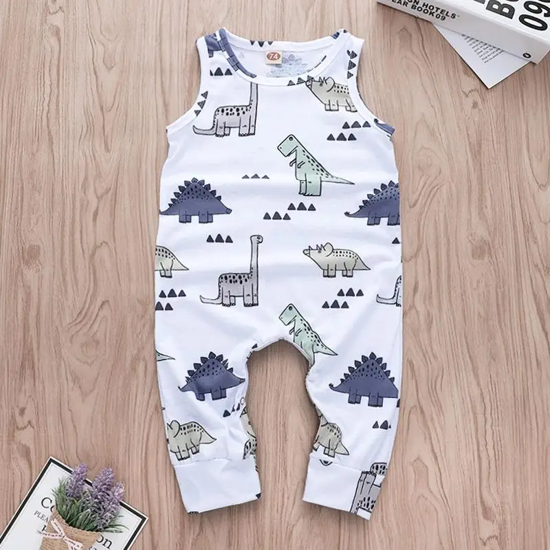 Newborn Romper Summer Fashion Kids Baby Boy Girl Romper Dinosaur Print Jumpsuit Sleeveless Playsuit Outfits Cotton Baby clothes, As picture
Newborn Romper Summer Fashion Kids Baby Boy Girl Romper Dinosaur Print Jumpsuit Sleeveless Playsuit Outfits Cotton Baby clothes, As picture