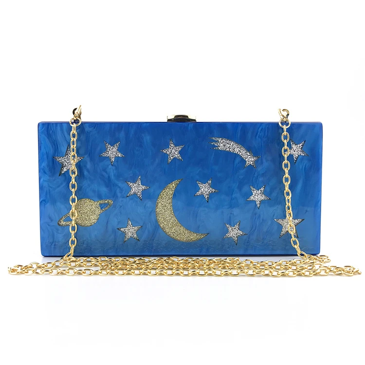 Factory direct sale 2021 latest style dinner bag blue starry acrylic evening bag, Customized
Factory direct sale 2021 latest style dinner bag blue starry acrylic evening bag, Customized