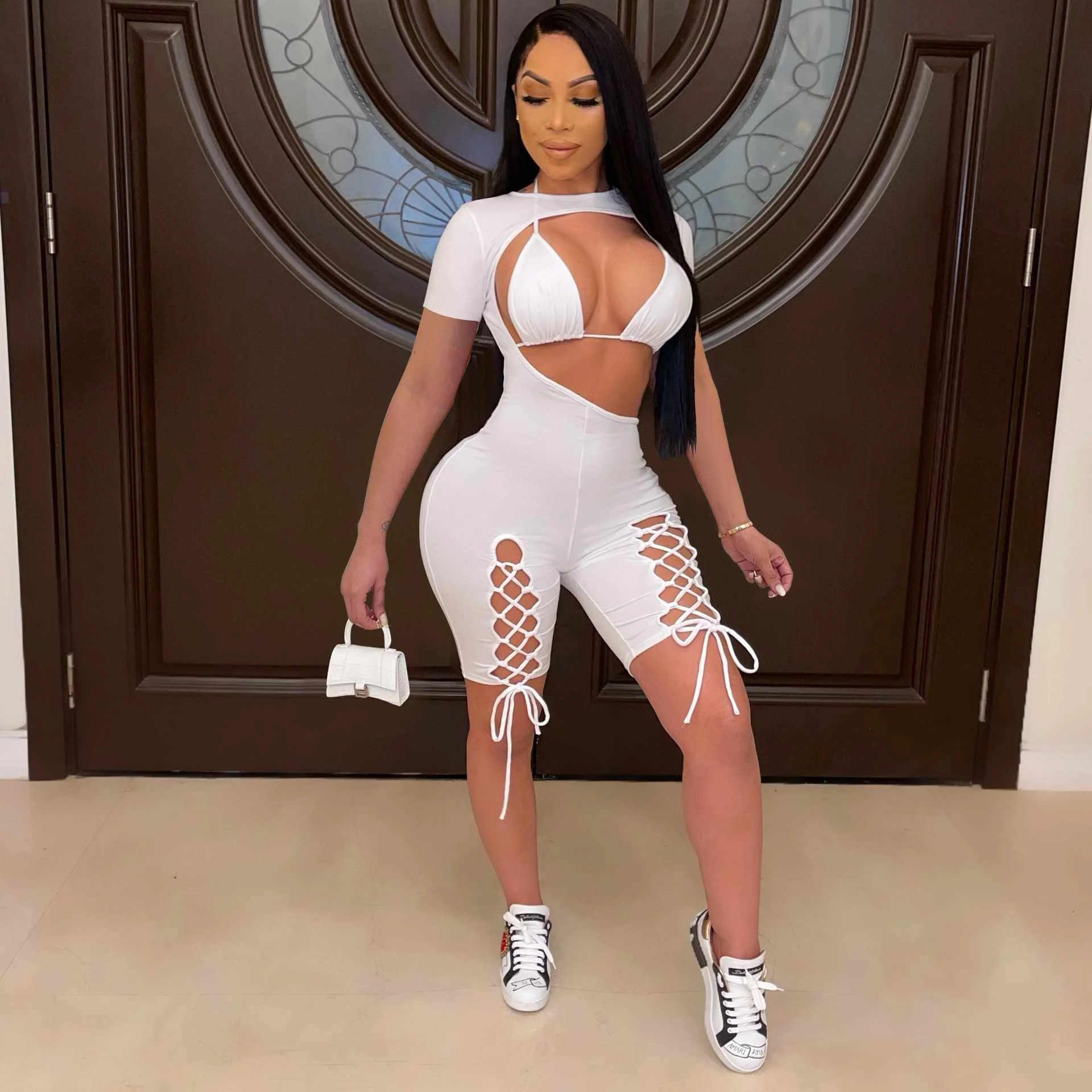 Women Solid Color Short Sleeve Sexy Boob Tube Night Club Bodysuit Jumpsuit Sexy, Customized color
Women Solid Color Short Sleeve Sexy Boob Tube Night Club Bodysuit Jumpsuit Sexy, Customized color