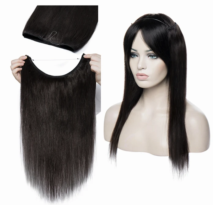 Ready to ship Drop shipping extensions halo invisible 16-24inches Natural Black #1B clip in human hair extension
Ready to ship Drop shipping extensions halo invisible 16-24inches Natural Black #1B clip in human hair extension