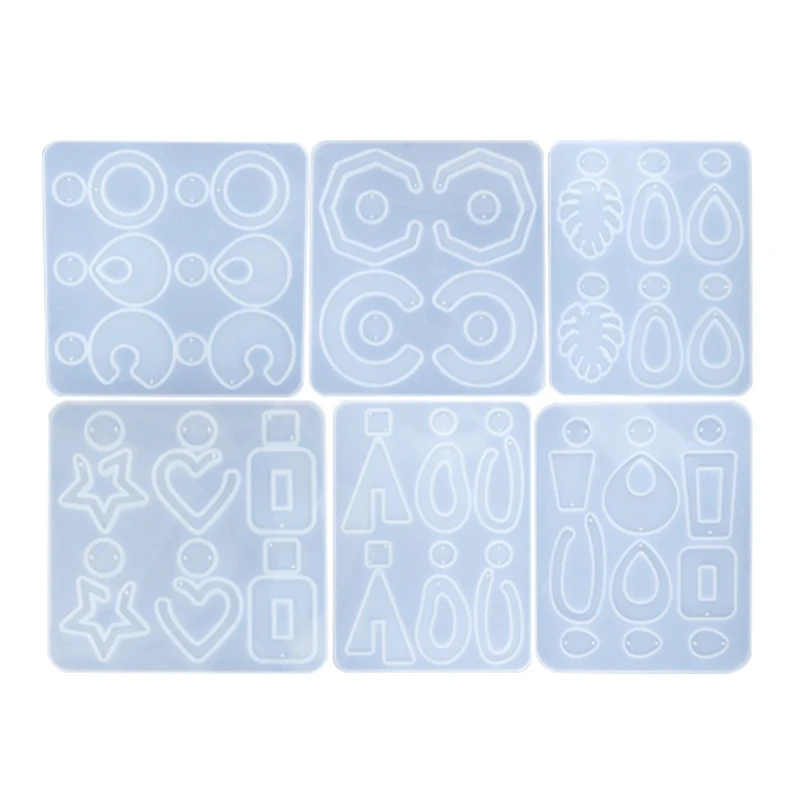 Resin mold earrings epoxy resin pendant mold jewelry casting heart leaf drop moon star round silica gel, White
Resin mold earrings epoxy resin pendant mold jewelry casting heart leaf drop moon star round silica gel, White