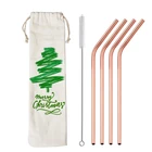 18/10 Amazon Best Seller Eco Reusable Stainless Steel Wine Beer Straw with Logo