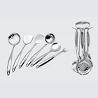 cooking tool set with holder high quality mirror polish stainless steel kitchen utensil set