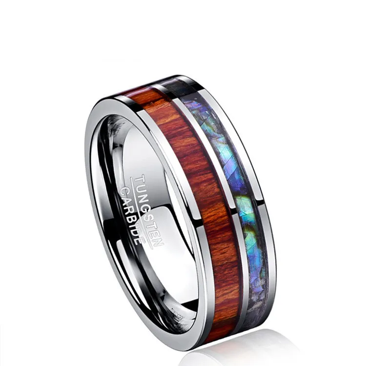 Unisex Tungsten Steel Ring with Simple Wood Grain Shell Double Line Geometric Pattern Popular Fashion Ring for Men
Unisex Tungsten Steel Ring with Simple Wood Grain Shell Double Line Geometric Pattern Popular Fashion Ring for Men
