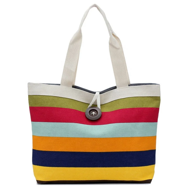 Custom Printed Recycled Cotton Canvas Ladies Colored Stripe Tote Bag with Zip, Colored or customized color
Custom Printed Recycled Cotton Canvas Ladies Colored Stripe Tote Bag with Zip, Colored or customized color