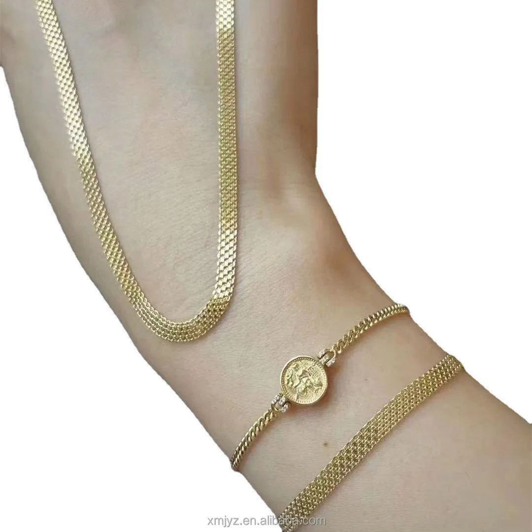 Certified 18K Gold Necklace Bracelet Au750 Colored Gold Chain Simple Hand Jewelry Light Luxury Trendy Female Shell Jewelry
Certified 18K Gold Necklace Bracelet Au750 Colored Gold Chain Simple Hand Jewelry Light Luxury Trendy Female Shell Jewelry