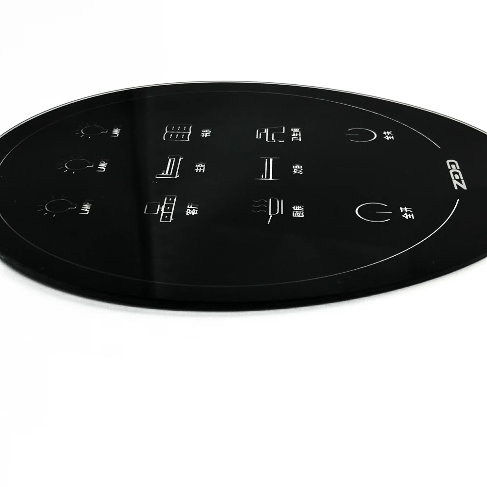 Intelligent tempered glass panel touch screen for wall switch glass