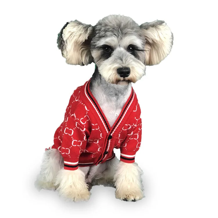 Pet Apparel Popular Logo Teddy Schnauzer Name Brand Cardigan Knit Winter Dog Sweater Clothes, Customized color
Pet Apparel Popular Logo Teddy Schnauzer Name Brand Cardigan Knit Winter Dog Sweater Clothes, Customized color