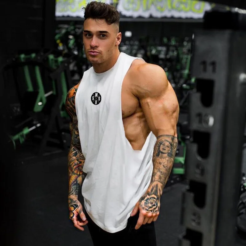 Man Training Crop Tops Fitness Bodybuilding Lower Cut Armholes Vivid Vest Muscle Singlets 100% Cotton Mens Oversized Tank Top, Customized colors
Man Training Crop Tops Fitness Bodybuilding Lower Cut Armholes Vivid Vest Muscle Singlets 100% Cotton Mens Oversized Tank Top, Customized colors