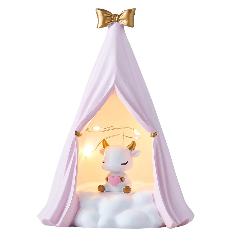 Nordic Home Decoration Accessories Cow Animal Small Sculpture Bedroom Night Light Kawaii Home Accessories Gifts for Children
Nordic Home Decoration Accessories Cow Animal Small Sculpture Bedroom Night Light Kawaii Home Accessories Gifts for Children