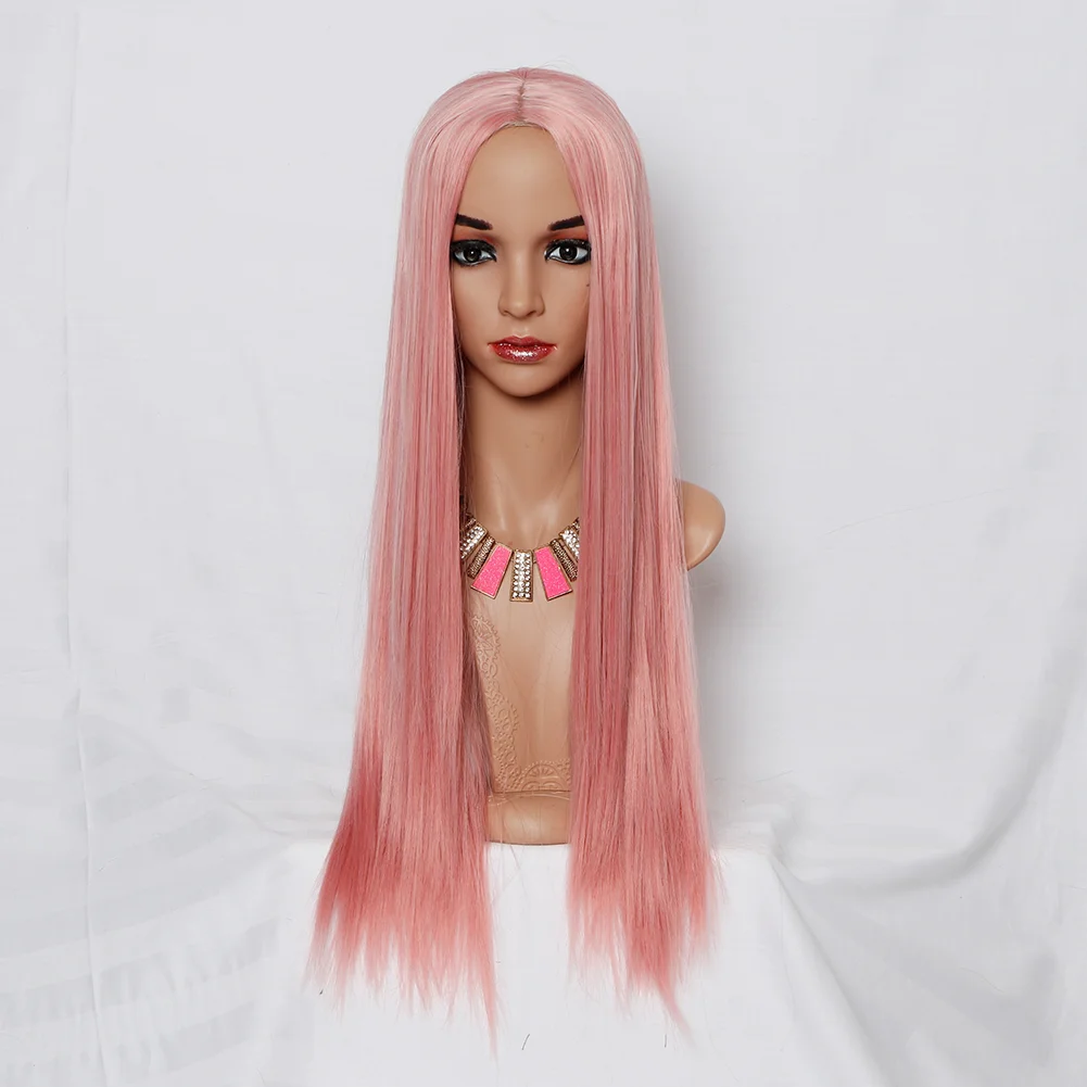 Hot sale 30 Inch Long Pink Color straight Hair wigs Daily and Party Synthetic hair wig
Hot sale 30 Inch Long Pink Color straight Hair wigs Daily and Party Synthetic hair wig