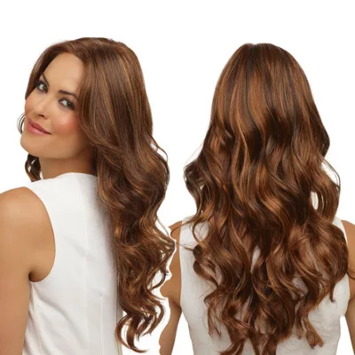 Synthetic 70m Hot sale European and American ladies wig long curly hair wig with bangs
Synthetic 70m Hot sale European and American ladies wig long curly hair wig with bangs