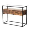 Wholesale Factory Price Mid Century Modern Hall Table Wood Glass High Sofa Console Table