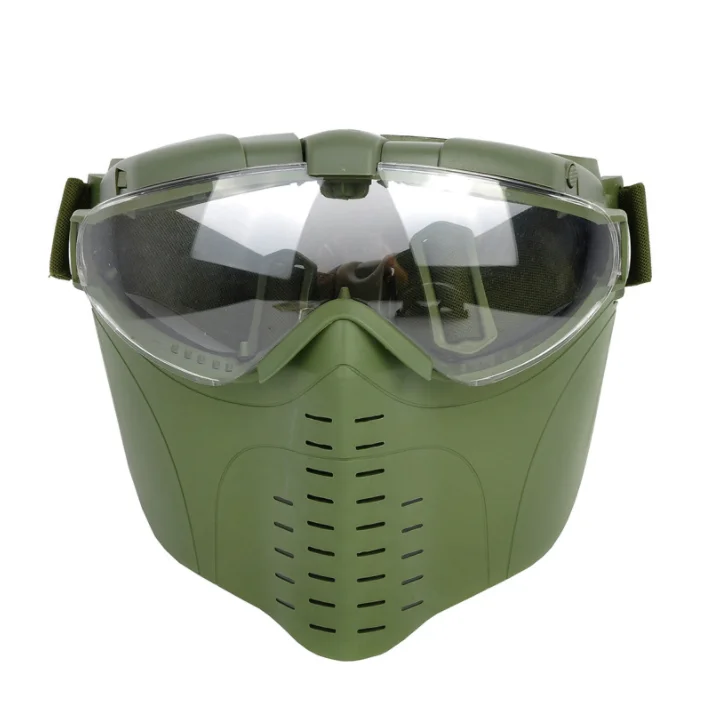 Açık cs savaş oyunu tam yüz elektrikli Fan gaz maskesi gözlüğü anti-sis havalandırmalı taktik av tüfeği Airsoft gözlük