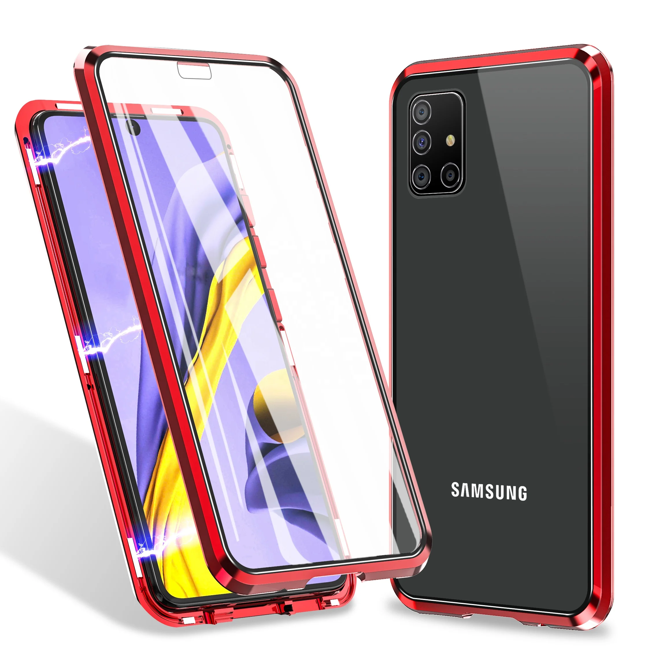 ZHIKE High-end Magnetic Adsorption Clear Screen Mobile Phone Case Cover for Samsung Galaxy A51 A71, Black, red, silver
ZHIKE High-end Magnetic Adsorption Clear Screen Mobile Phone Case Cover for Samsung Galaxy A51 A71, Black, red, silver