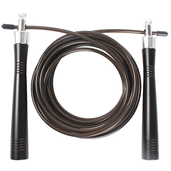 Custom Logo Adjustable speed Skipping Rope PVC inlaid steel wire Jump rope, Black
Custom Logo Adjustable speed Skipping Rope PVC inlaid steel wire Jump rope, Black