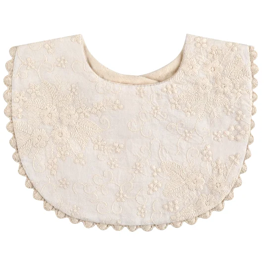 Single-sided Embroidered Lace Edge Plain Coloured Elegant Princess Lvory WhiteNoble Baby Bibs
Single-sided Embroidered Lace Edge Plain Coloured Elegant Princess Lvory WhiteNoble Baby Bibs