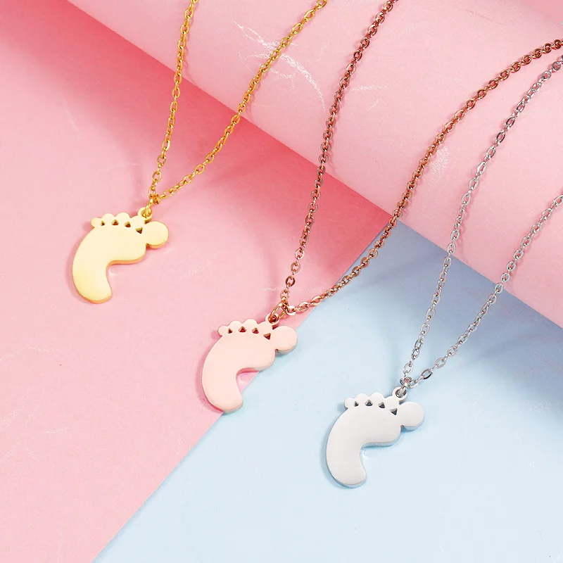 2023 Best Selling Stainless Steel Little Feet Pendant Necklace High Quality Not Sharp and Not Allergic Suitable for Children
2023 Best Selling Stainless Steel Little Feet Pendant Necklace High Quality Not Sharp and Not Allergic Suitable for Children