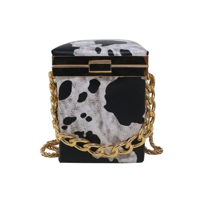 2021 Stylish Bucket Bag for Women Cow and Leopard Print Texture Designer Bags Chain Shoulder Box Shape Purses, Picture
2021 Stylish Bucket Bag for Women Cow and Leopard Print Texture Designer Bags Chain Shoulder Box Shape Purses, Picture