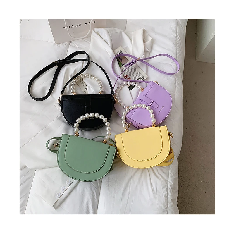 Tote Small Pearl Saddle Bag 2021 fashion new high quality PU leather Women's Designer Handbag Chain Shoulder Messenger Bag
Tote Small Pearl Saddle Bag 2021 fashion new high quality PU leather Women's Designer Handbag Chain Shoulder Messenger Bag