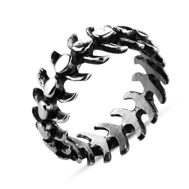 Have In Stock!Gothic spine style Rings Punk Biker Cool Men Ring Vintage Steel heavy Ring, As photo
Have In Stock!Gothic spine style Rings Punk Biker Cool Men Ring Vintage Steel heavy Ring, As photo