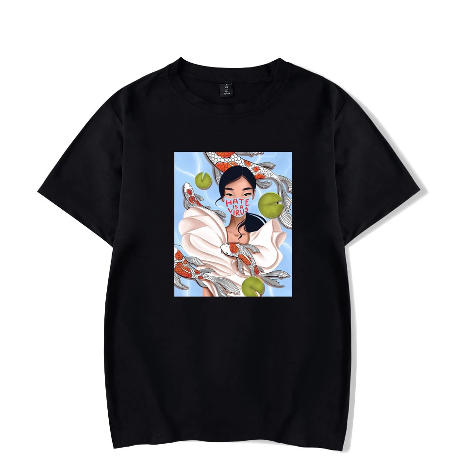 New Design Stop Asian Hate Cartoon Print Unisex T Shirt Women Tops 100% Cotton Short Sleeves Oversized Custom Printing T Shirts, Black , white
New Design Stop Asian Hate Cartoon Print Unisex T Shirt Women Tops 100% Cotton Short Sleeves Oversized Custom Printing T Shirts, Black , white