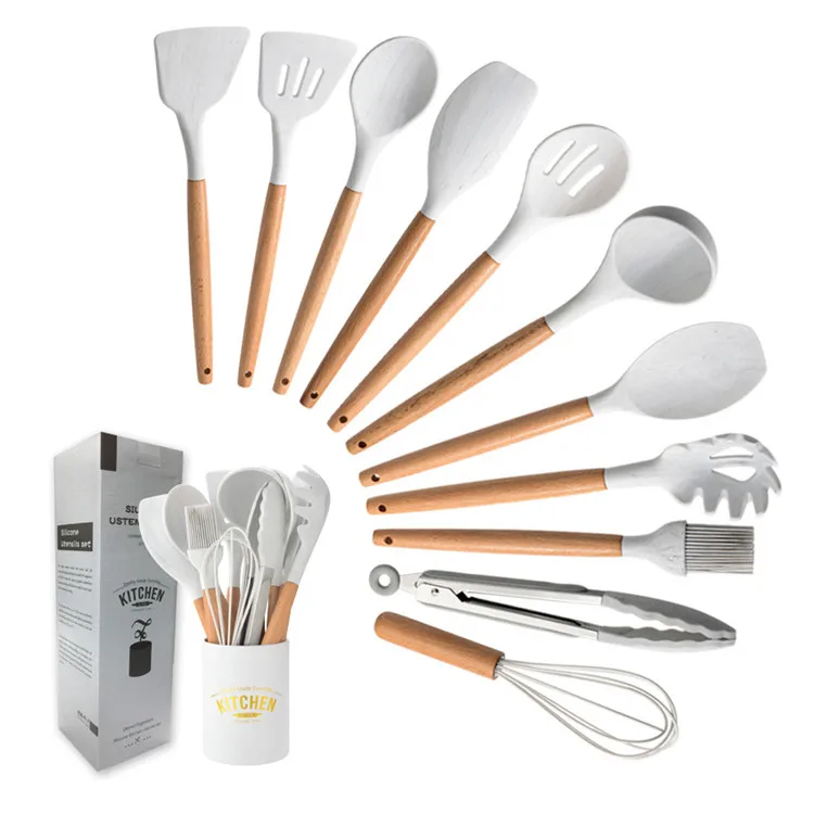 11 piece marble silicone kitchen cooking tools wood handle silicone kitchen utensil with holder, Marble like
11 piece marble silicone kitchen cooking tools wood handle silicone kitchen utensil with holder, Marble like