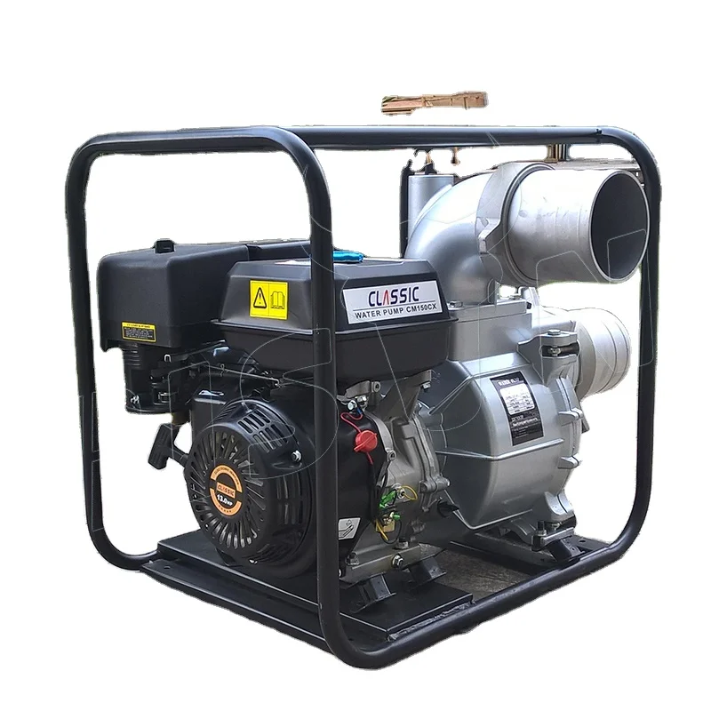 BISON(CHINA) BS60(E) Air-Cooled Electric Start 192F Strong Engine High Volume 6 Inch Gasoline Water Pump