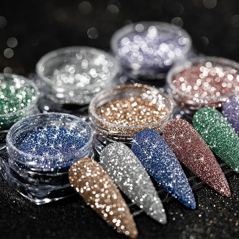 Nail Supplies Shiny Rainbow Loose Reflective Powder for Nail Art Decoration Diamond Nail Powder, More than 200 colors or customized or glitter mix
Nail Supplies Shiny Rainbow Loose Reflective Powder for Nail Art Decoration Diamond Nail Powder, More than 200 colors or customized or glitter mix