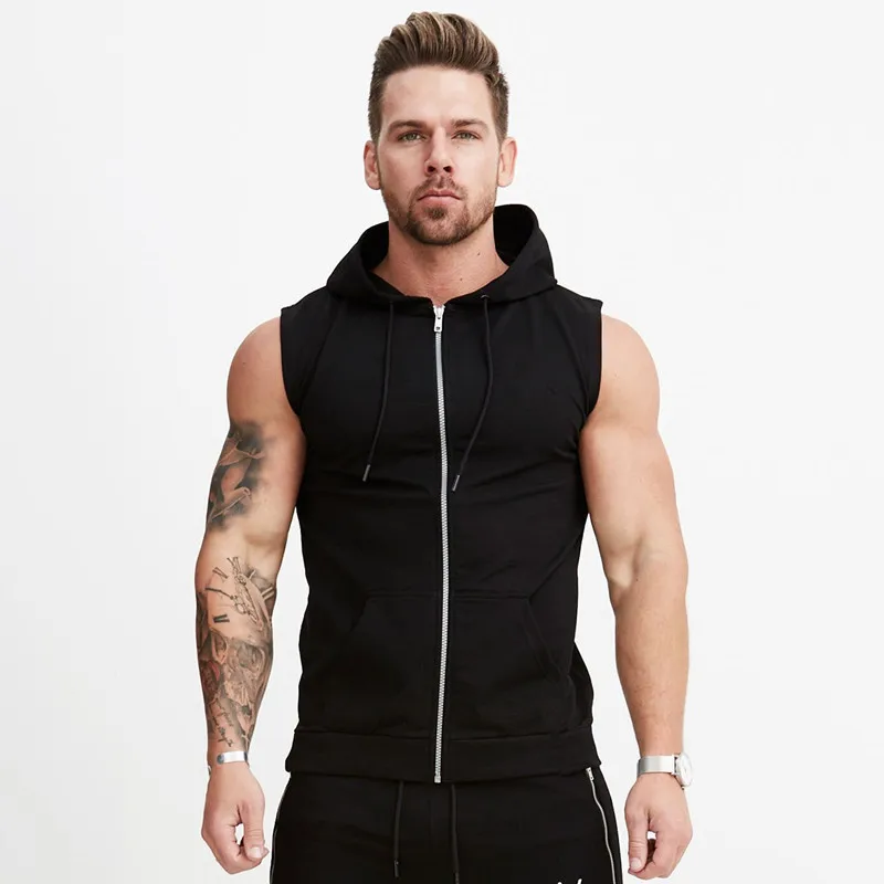 Custom Logo Printing 2022 Streetwear Zipper Up Sleeveless Gym Hoodies For Men, Customized color
Custom Logo Printing 2022 Streetwear Zipper Up Sleeveless Gym Hoodies For Men, Customized color