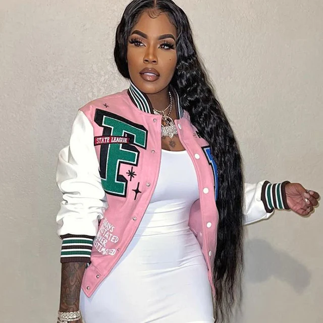 GX0262 Fashion 2022 Spring Jacket Winter Women's Outdoor Wear Tops Baseball Jacket Women Patchwork Long Sleeve Baseball Jacket, Picture
GX0262 Fashion 2022 Spring Jacket Winter Women's Outdoor Wear Tops Baseball Jacket Women Patchwork Long Sleeve Baseball Jacket, Picture