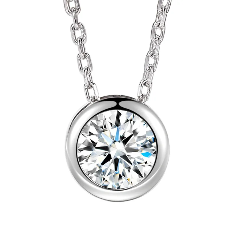 Classic Light luxury Single Diamond 80 Minute Carat Diamond Pendant Clavicle Chain Round Simple Mossan Necklace Pendant
Classic Light luxury Single Diamond 80 Minute Carat Diamond Pendant Clavicle Chain Round Simple Mossan Necklace Pendant