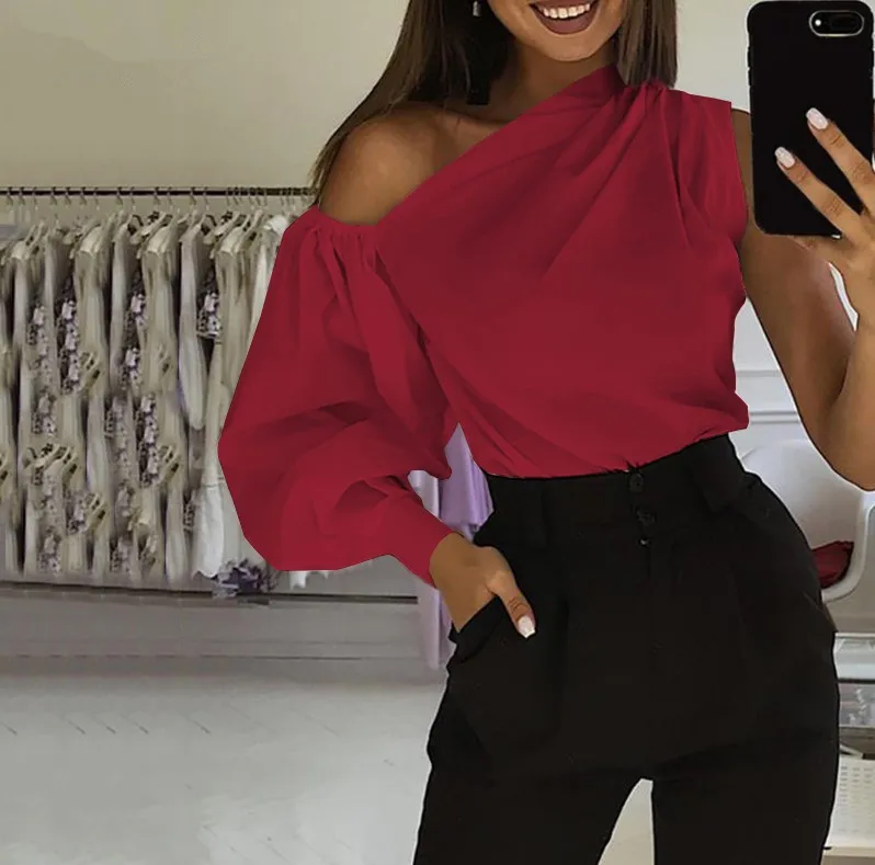 2021 Women Fashion Long Sleeve Shirts Plus Size Shoulder Blouses Casual Loose Tops Ladies, White,wine red,black
2021 Women Fashion Long Sleeve Shirts Plus Size Shoulder Blouses Casual Loose Tops Ladies, White,wine red,black