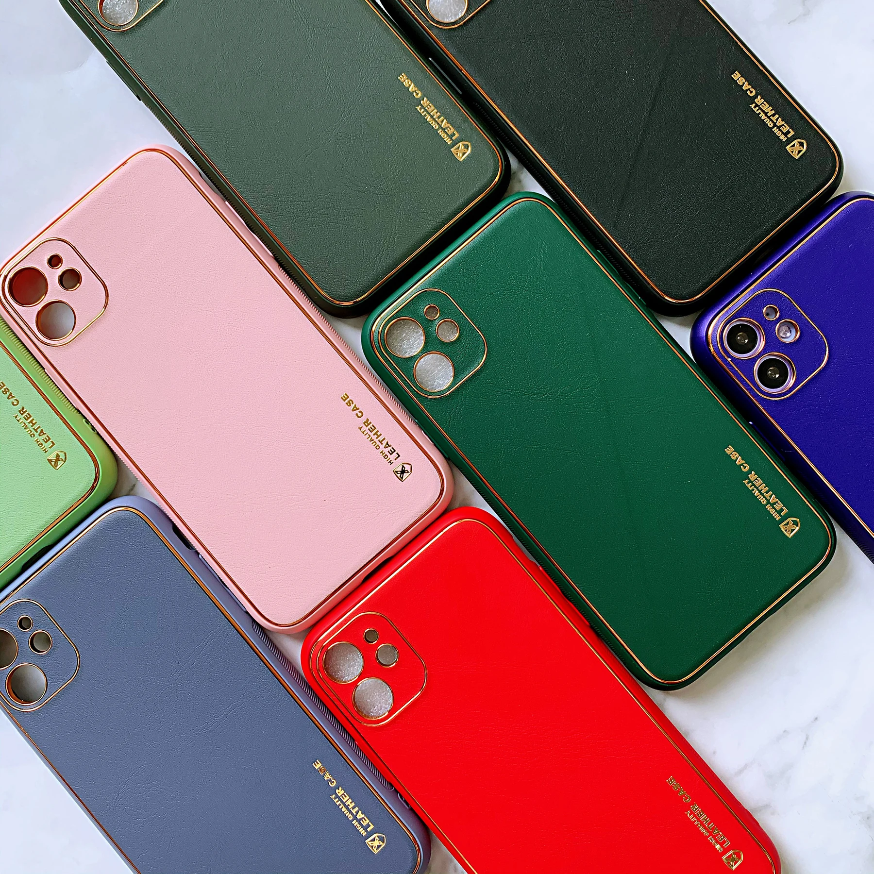 Innovative fashion sublimation shockproof silicone leather back case with gold copper nickel plate phone case for HUAWEI P40 PRO, Multiple colors
Innovative fashion sublimation shockproof silicone leather back case with gold copper nickel plate phone case for HUAWEI P40 PRO, Multiple colors