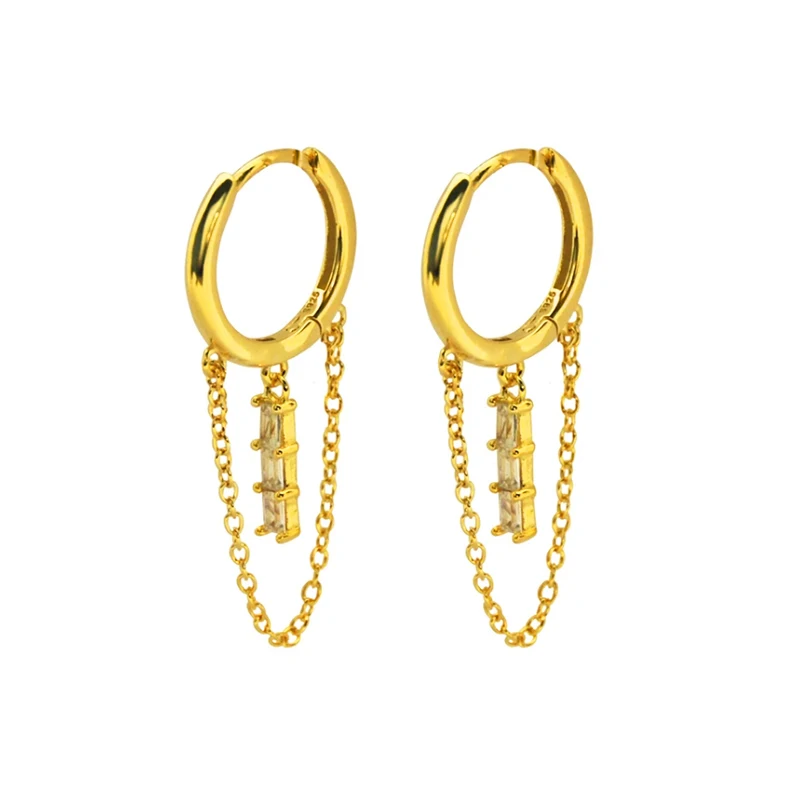 Fashion party jewelry diamond long tassel 925 silver zircon gold plated drop earrings, Gold/white
Fashion party jewelry diamond long tassel 925 silver zircon gold plated drop earrings, Gold/white