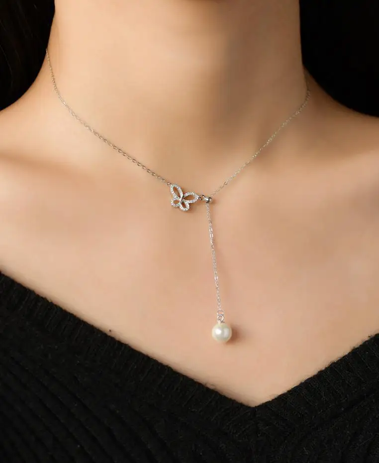 Female Necklace Jewelry Gold Plated 925 Silver Necklace Gemstones Butterfly Necklace Pearl Long Pendant
Female Necklace Jewelry Gold Plated 925 Silver Necklace Gemstones Butterfly Necklace Pearl Long Pendant