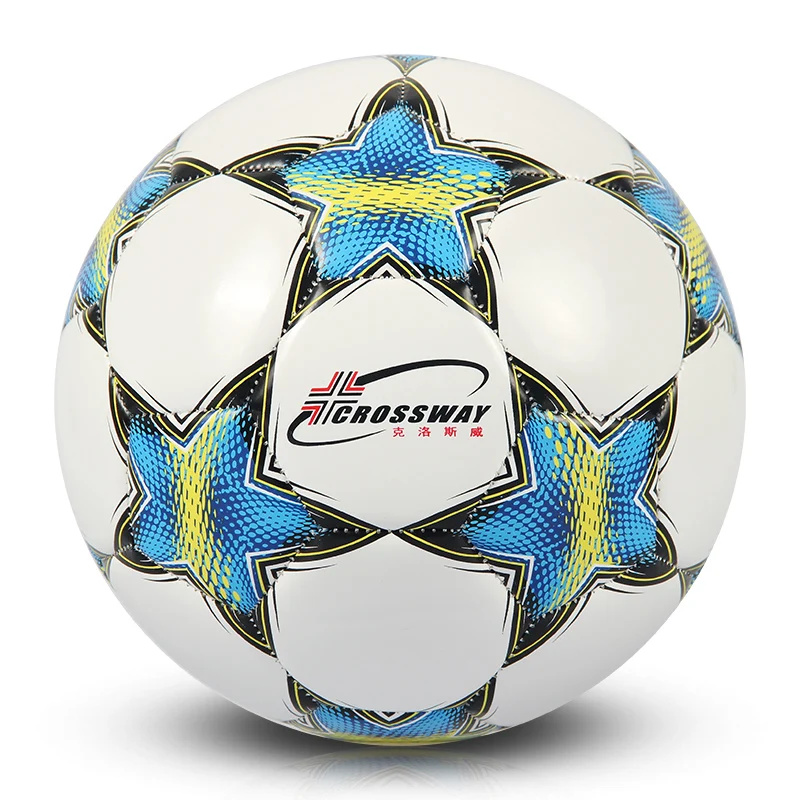 High quality durable machine stitched football soccer ball for outdoor sports soccer field match, White with blue
High quality durable machine stitched football soccer ball for outdoor sports soccer field match, White with blue