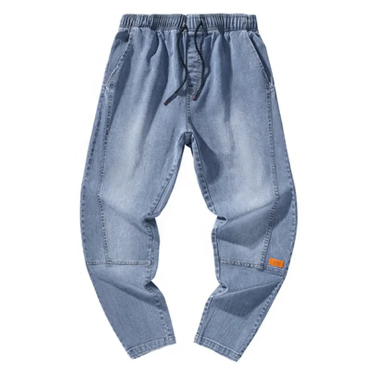 Men's Elastic Lace Up Jeans Fashion Solid Color Straight Leg Jeans Long Loose Fitting Casual Jeans, Picture shows
Men's Elastic Lace Up Jeans Fashion Solid Color Straight Leg Jeans Long Loose Fitting Casual Jeans, Picture shows