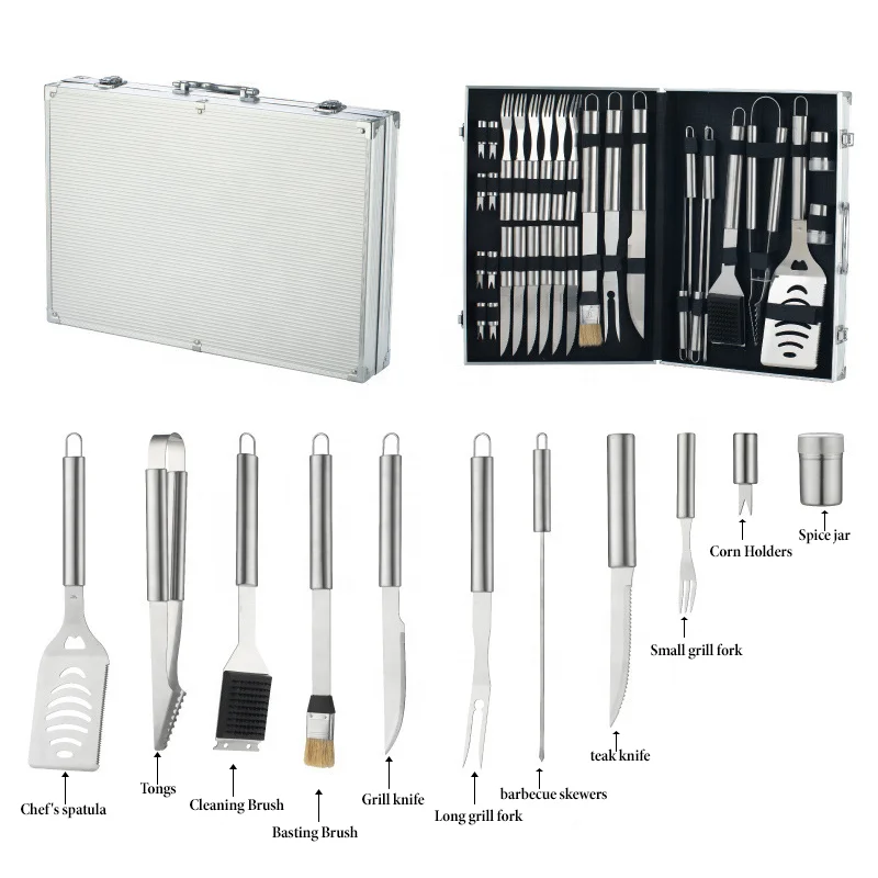 Barbecue grill accessories bbq tools set stainless steel 30 pcs 10 piece 7pcs 3pcs 5 in 1 all in one bbq tool wholesale
Barbecue grill accessories bbq tools set stainless steel 30 pcs 10 piece 7pcs 3pcs 5 in 1 all in one bbq tool wholesale