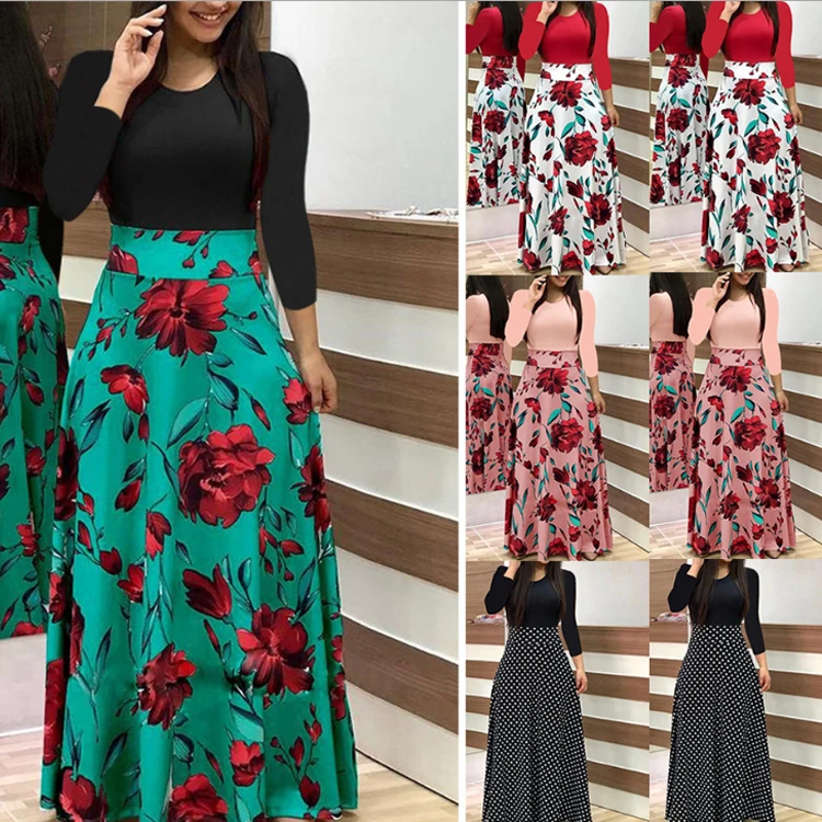 Women's Clothing Flower Print Long Dress 2019 Summer Elegant Ladies Long Party Dress
Women's Clothing Flower Print Long Dress 2019 Summer Elegant Ladies Long Party Dress