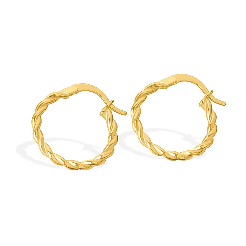 Trendy Simple Metal Geometric Twist Hoop Earrings For Women Fashion Gold Color Metal, Gold/sliver/rose gold
Trendy Simple Metal Geometric Twist Hoop Earrings For Women Fashion Gold Color Metal, Gold/sliver/rose gold