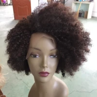 

New Heat Resistant Fiber Lace Front Wig For Black Women Top Quality Afore Short Kinky Curly Synthetic Wigs